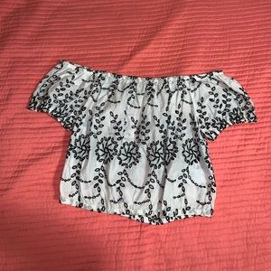 Off the shoulder crop top